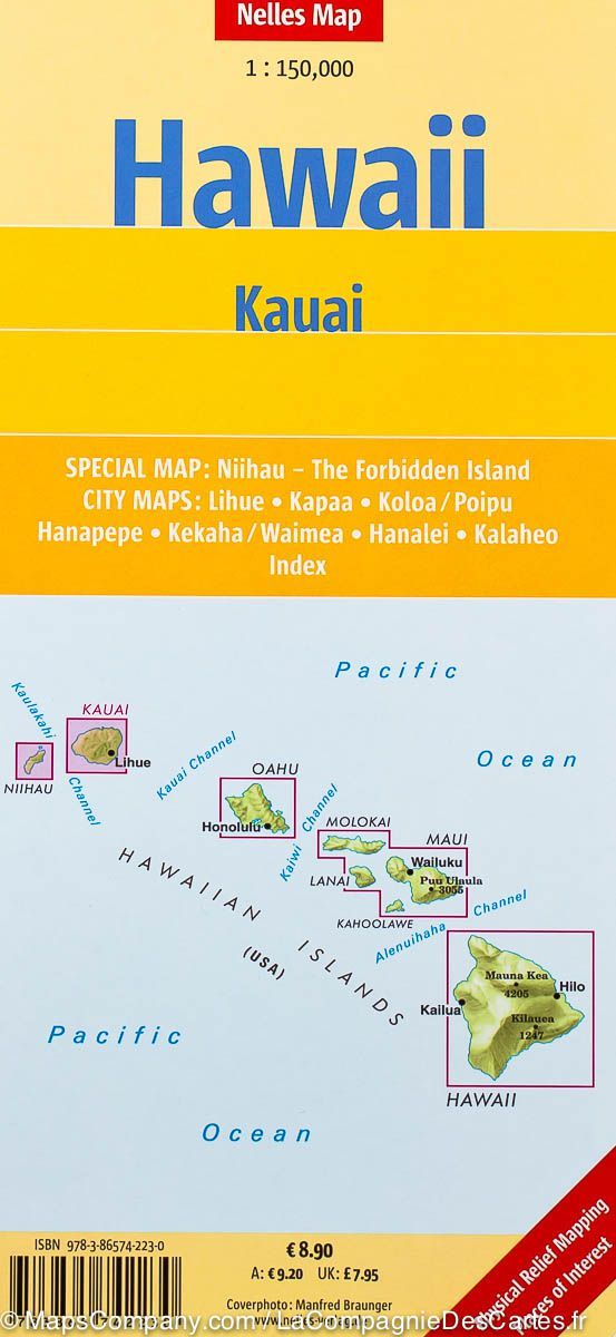 Carte routière imperméable - Kauai (Hawaii) | Nelles Map carte pliée Nelles Verlag 