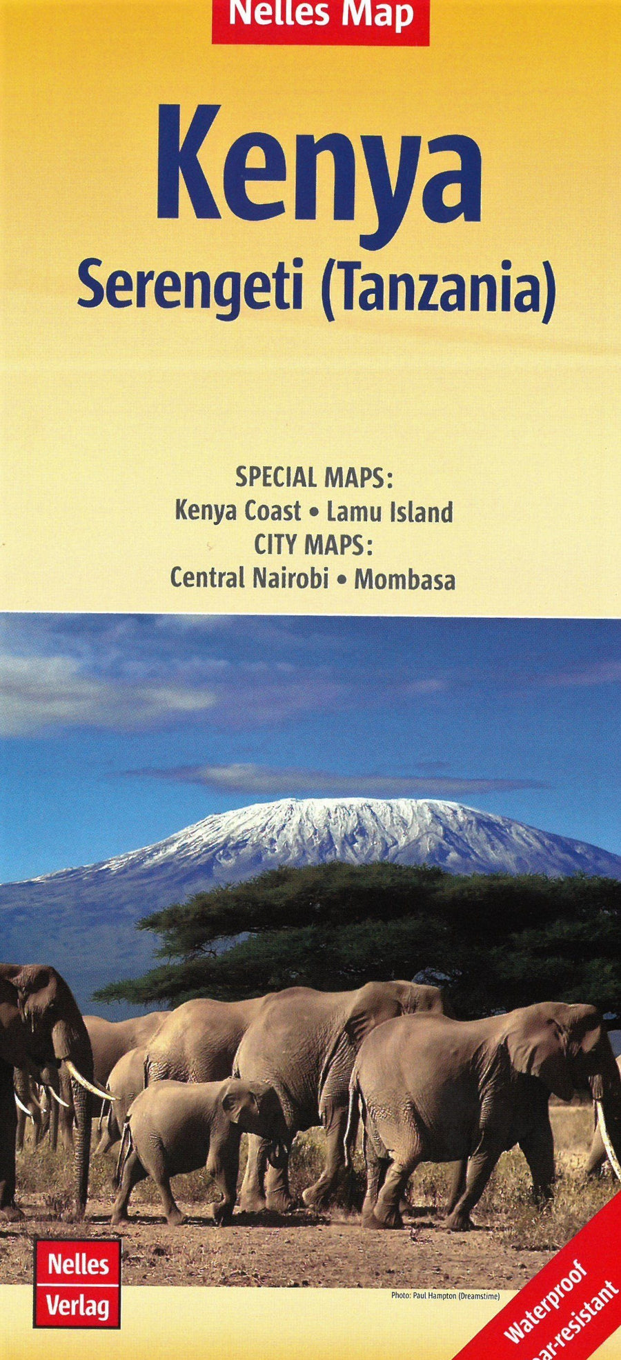 Carte routière imperméable - Kenya & Parc Serengeti (Tanzanie) | Nelles Map carte pliée Nelles Verlag 