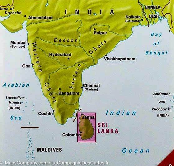 Carte routière imperméable - Sri Lanka | Nelles Map carte pliée Nelles Verlag 