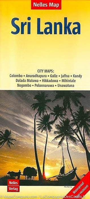 Carte routière imperméable - Sri Lanka | Nelles Map carte pliée Nelles Verlag 