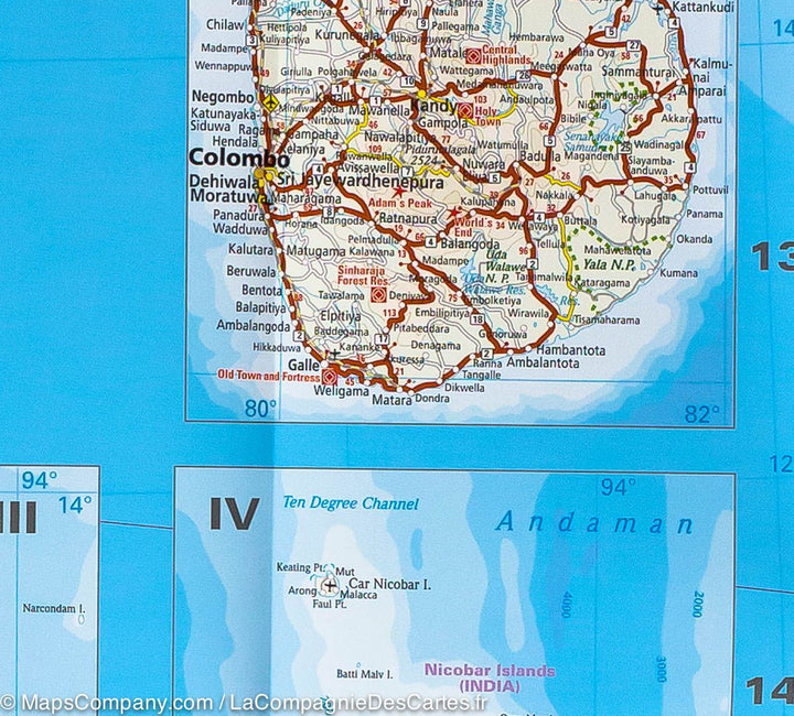 Carte routière - Inde, Népal & Sri Lanka | Reise Know How carte pliée Reise Know-How 