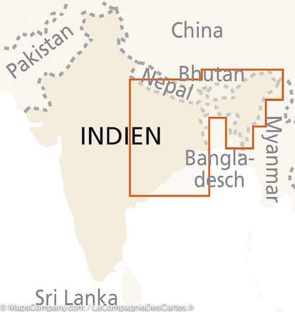 Carte routière - Inde Nord-est | Reise Know How carte pliée Reise Know-How 