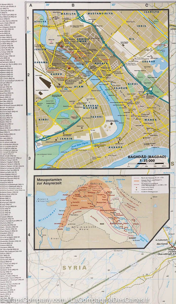 Carte routière - Irak & Koweit | Reise Know How atlas Reise Know-How 