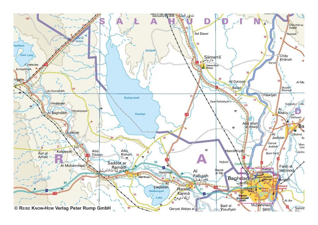 Carte routière - Irak & Koweit | Reise Know How atlas Reise Know-How 