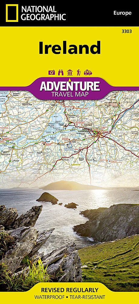 Carte routière - Irlande | National Geographic carte pliée National Geographic 