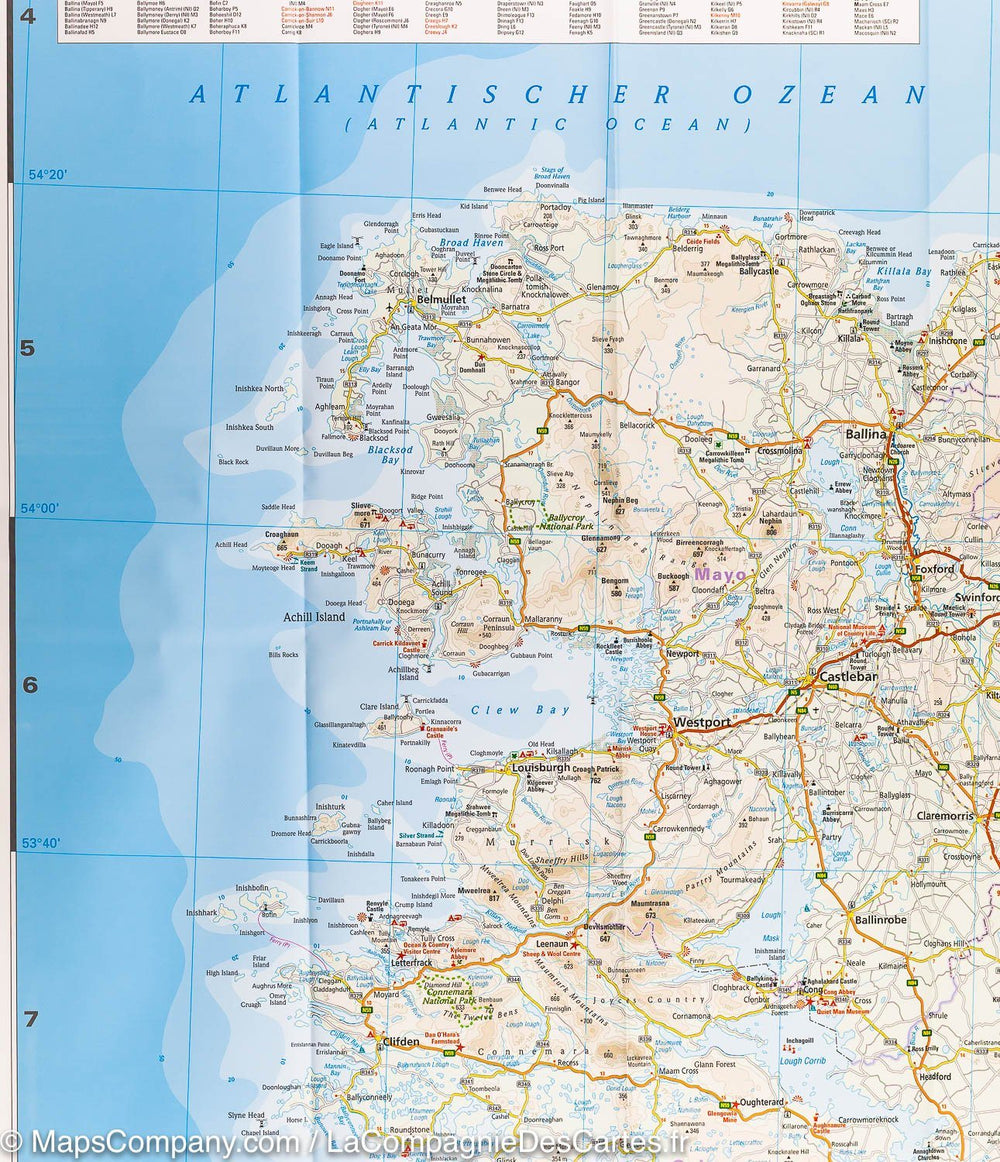 Carte routière de l'Irlande | Reise Know How - La Compagnie des Cartes
