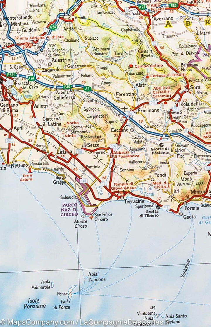 Carte routière - Italie | National Geographic carte pliée National Geographic 