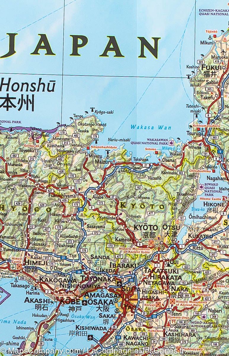 Road map - Japan | National Geographic – La Compagnie des