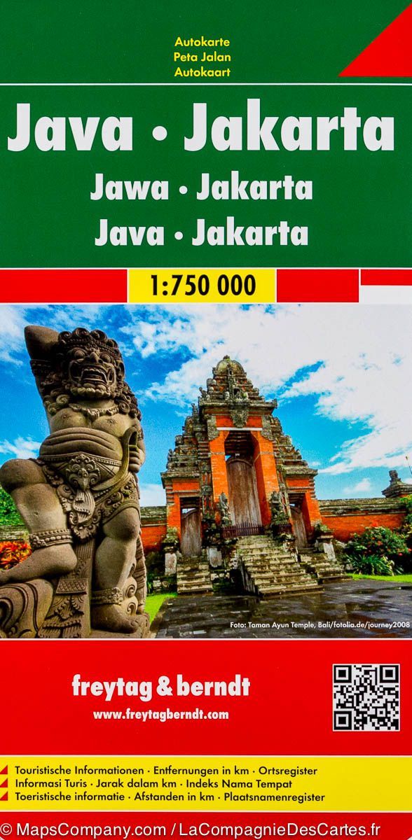 Carte routière - Java & Plan de Jakarta | Freytag & Berndt carte pliée Freytag & Berndt 