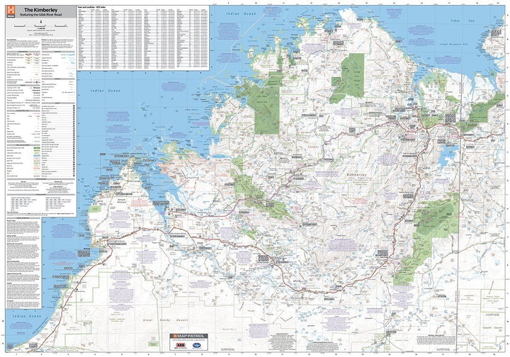 Carte routière - Kimberley, Gibb River Road (Australie Occidentale) | Hema Maps carte pliée Hema Maps 