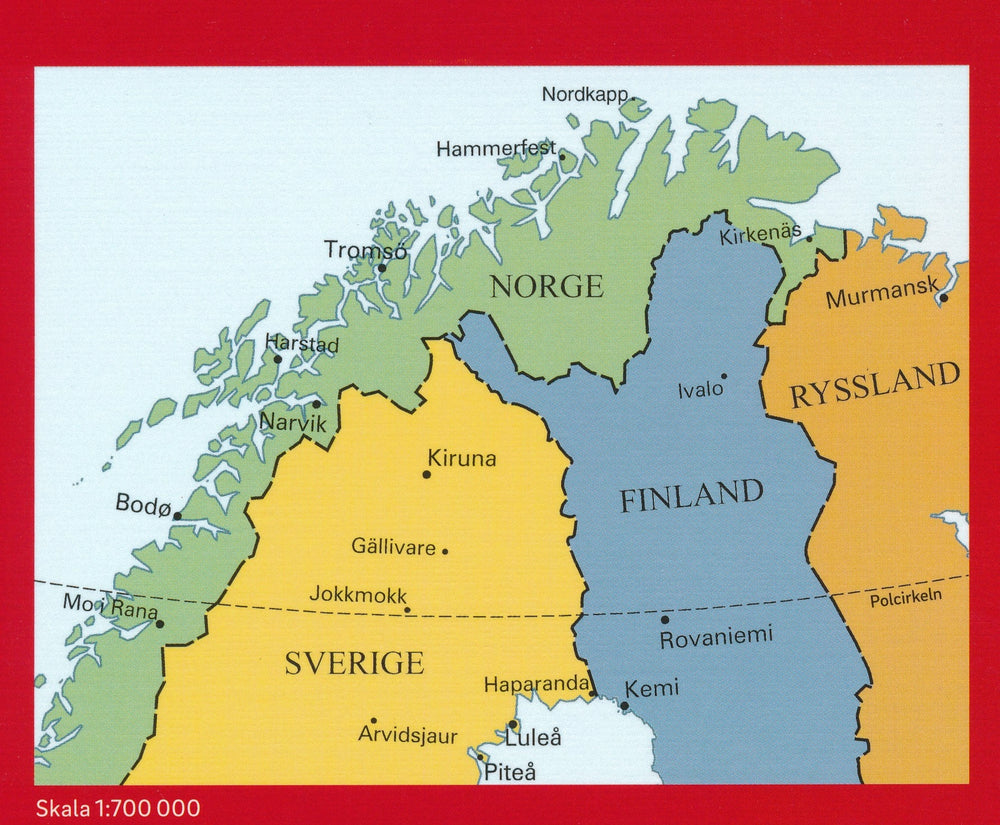 Carte routière - Laponie | Norstedts carte pliée Norstedts 