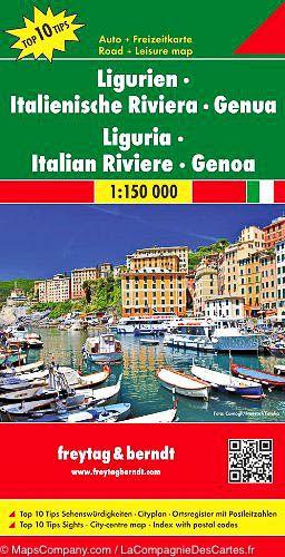 Carte routière - Ligurie & Riviera Italienne (Gênes, Italie) | Freytag & Berndt carte pliée Freytag & Berndt 