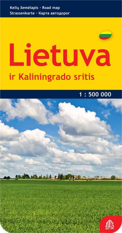 Carte routière - Lituanie et Kaliningrad | Jana Seta carte pliée Jana Seta 