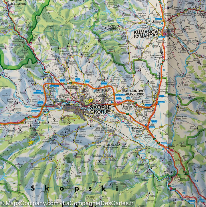 Carte routière - Macédoine | Freytag & Berndt carte pliée Freytag & Berndt 