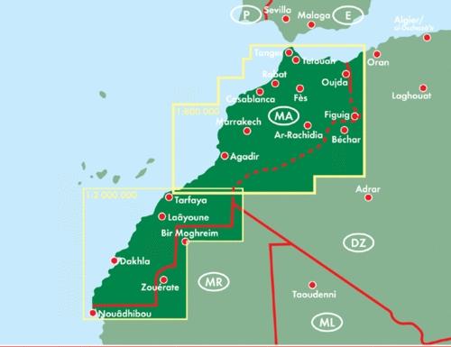 Carte routière - Maroc | Freytag & Berndt carte pliée Freytag & Berndt 