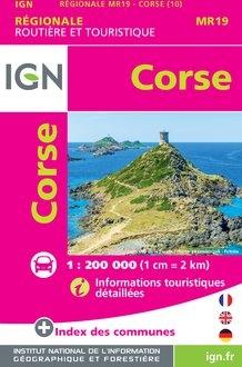 Carte routière Mini n° R19 - Corse | IGN carte pliée IGN 