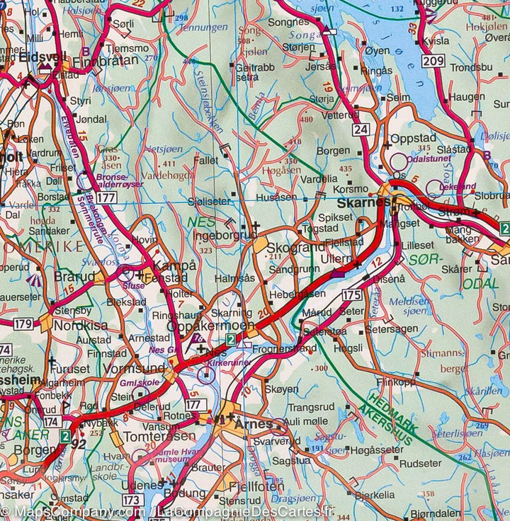 Carte routière #1 – Norvège Sud | Kümmerly   Frey - La Compagnie des Cartes