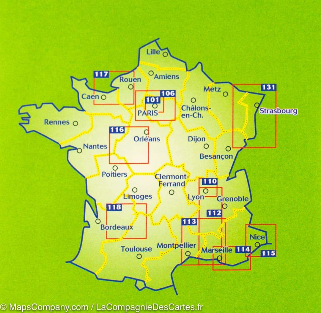 Carte routière n° 116 - Val de Loire et ses châteaux | Michelin carte pliée Michelin 