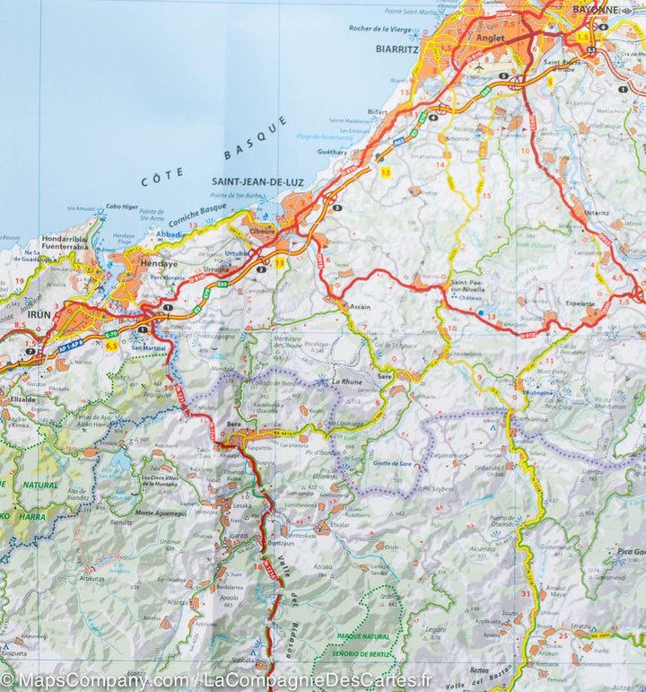 Carte routière n° 144 - Pays Basque, Navarre nord | Michelin carte pliée Michelin 