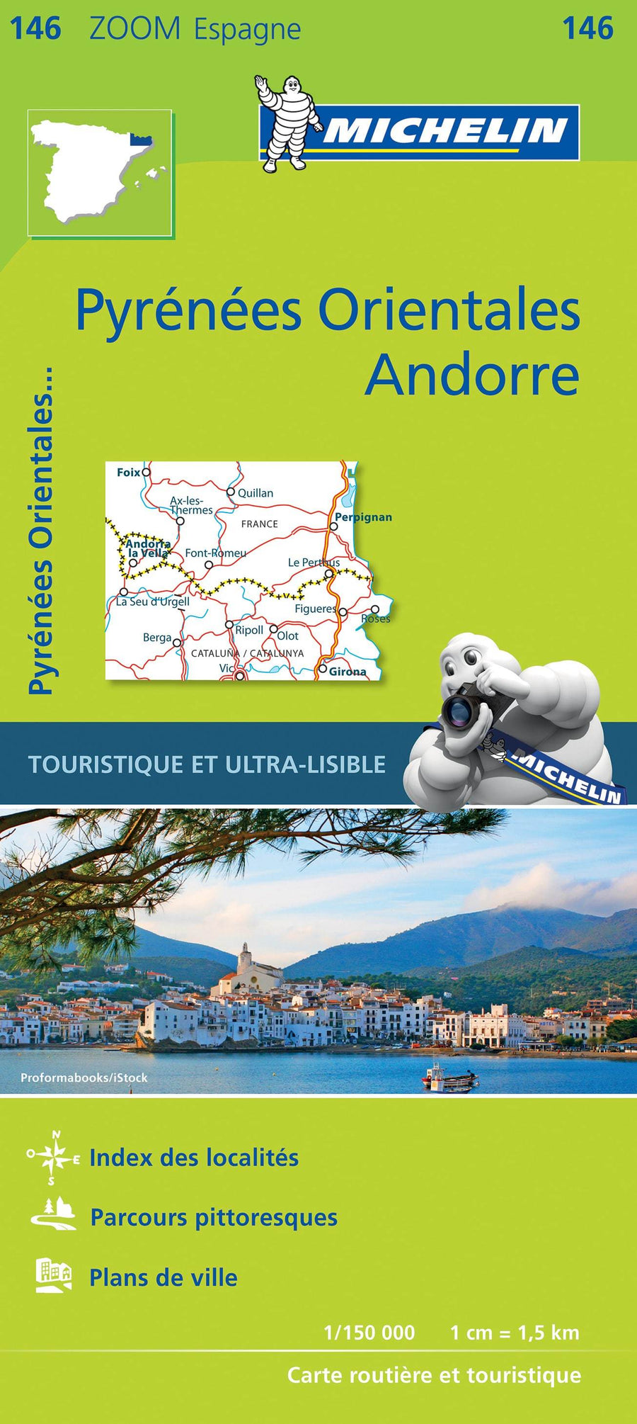 Carte routière n° 146 - Pyrénées Orientales & Andorre | Michelin carte pliée Michelin 