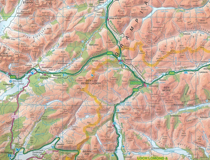 Carte routière n° 2 - Ouest de l'Ecosse & Western Isles | Ordnance Survey - Road carte pliée Ordnance Survey 