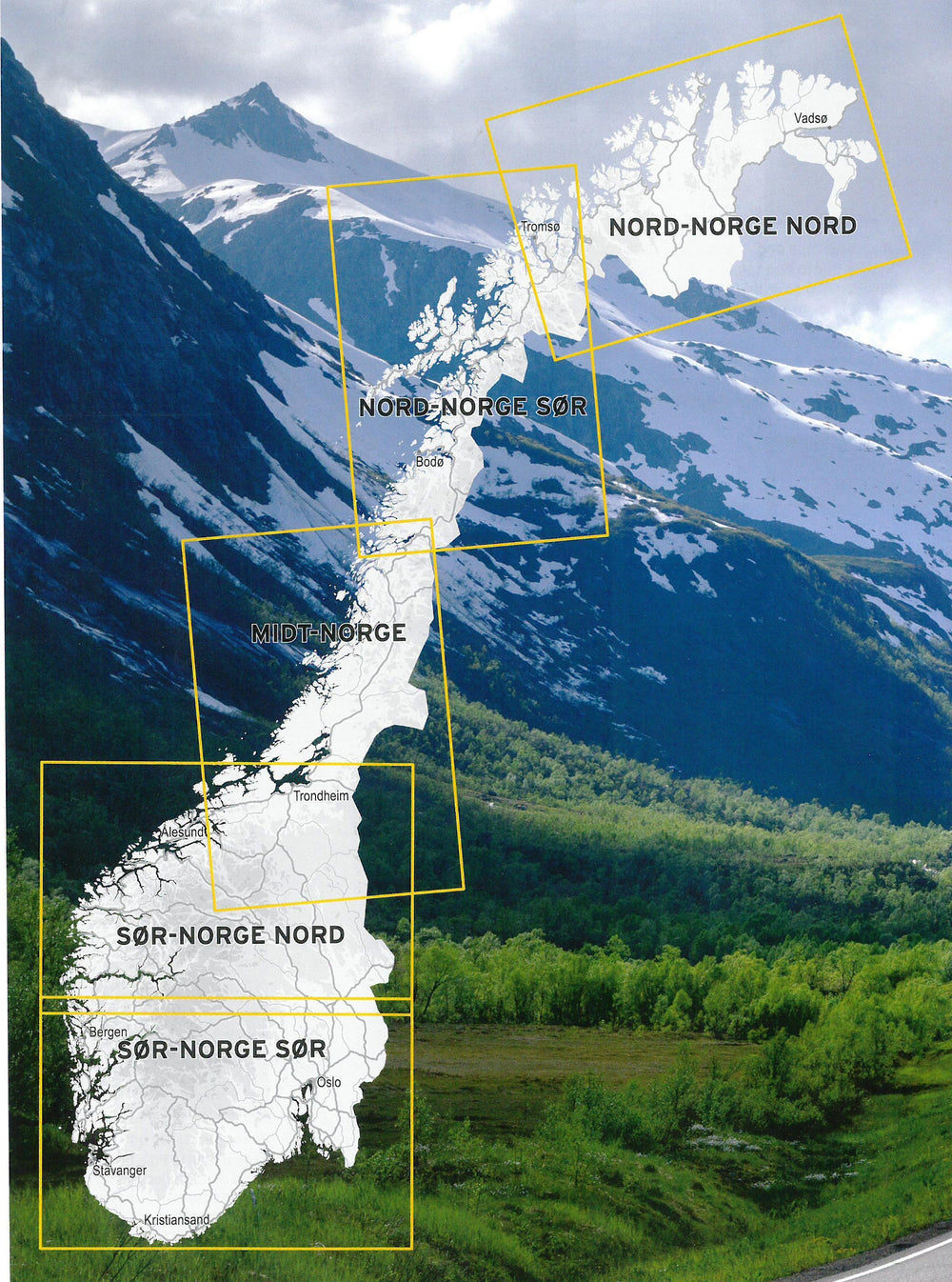 Carte routière n° 2177 - Norvège Centrale | Nordeca - Veikart carte pliée Nordeca 