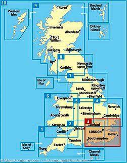 Carte routière n° 3 - Angleterre Sud-est | AA Publishing carte pliée AA Publishing 