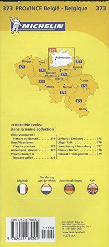 Carte routière n° 373 - Anvers | Michelin carte pliée Michelin 