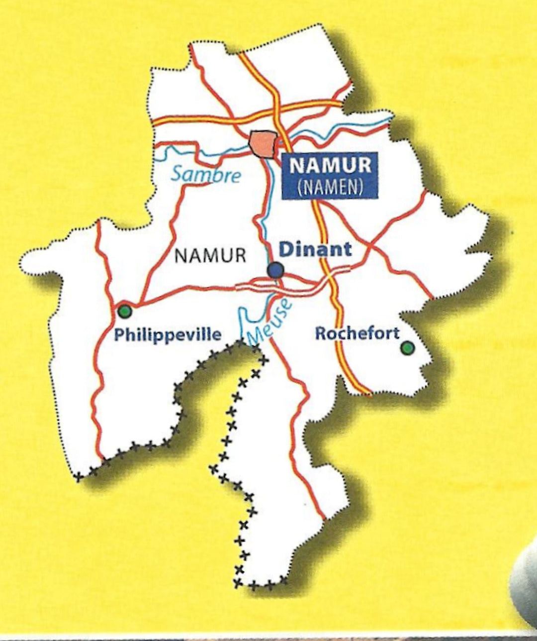 Carte routière n° 378 - Province de Namur (Belgique) | Michelin carte pliée Michelin 
