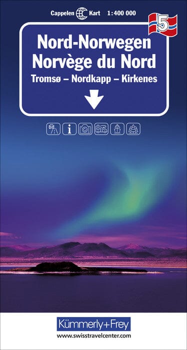 Carte routière n° 5 - Norvège Nord (Tromso, Cap Nord, Kirkenes) | Kümmerly & Frey carte pliée Kümmerly & Frey 