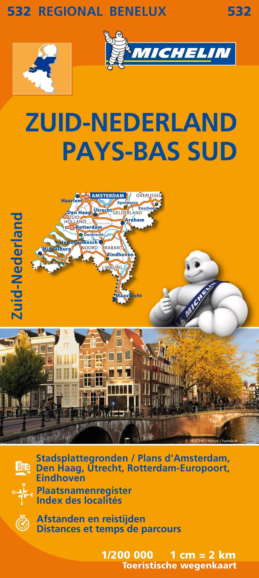 Carte routière n° 532 - Pays-Bas Sud | Michelin carte pliée Michelin 