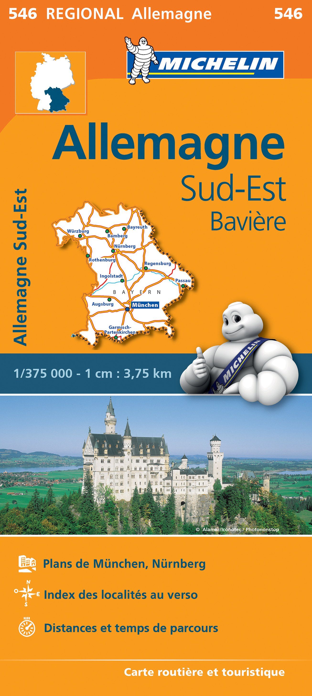 Road map # 546 - South - East Germany & Bavaria | Michelin