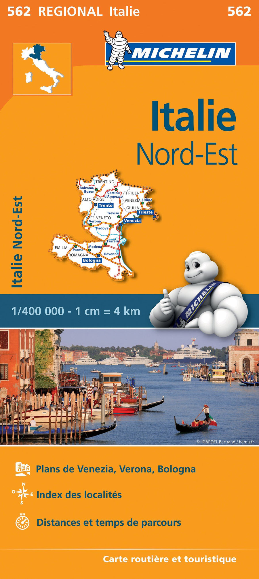 Carte routière n° 562 - Italie Nord-Est | Michelin carte pliée Michelin 