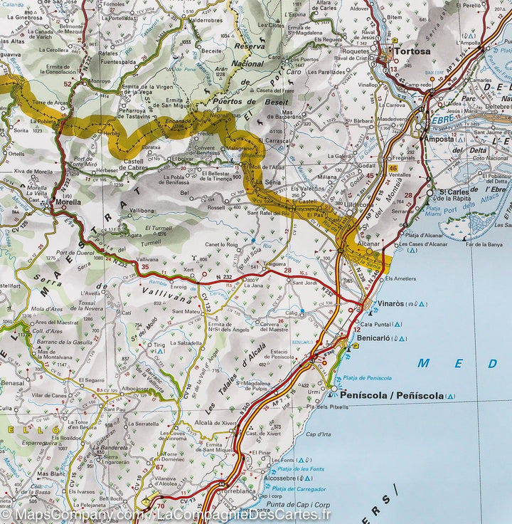 Carte routière n° 574 - Espagne nord-est (Catalogne, Aragon, Andorre) | Michelin carte pliée Michelin 