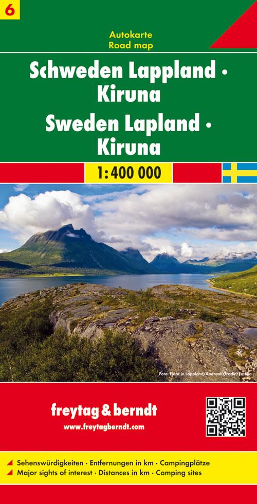 Carte routière n° 6 - Laponie Suédoise et Kiruna | Freytag & Berndt carte pliée Freytag & Berndt 