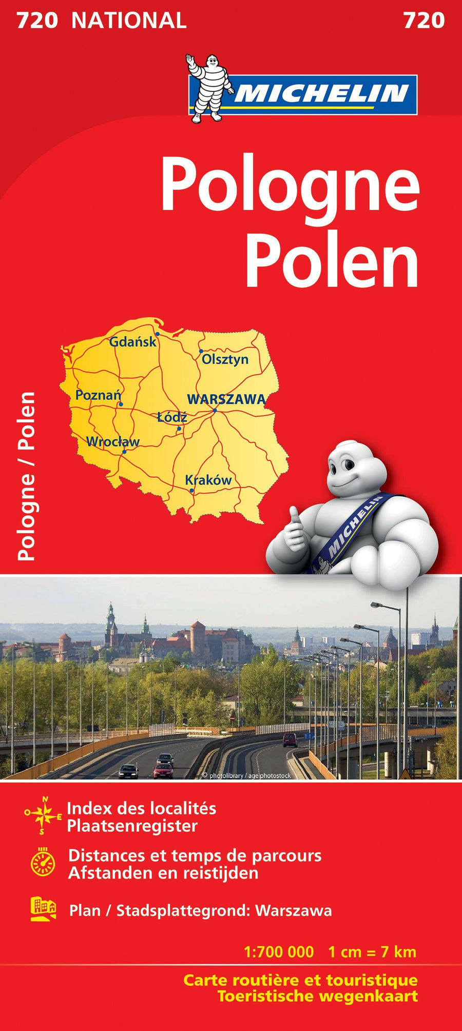 Carte routière n° 720 - Pologne | Michelin carte pliée Michelin 