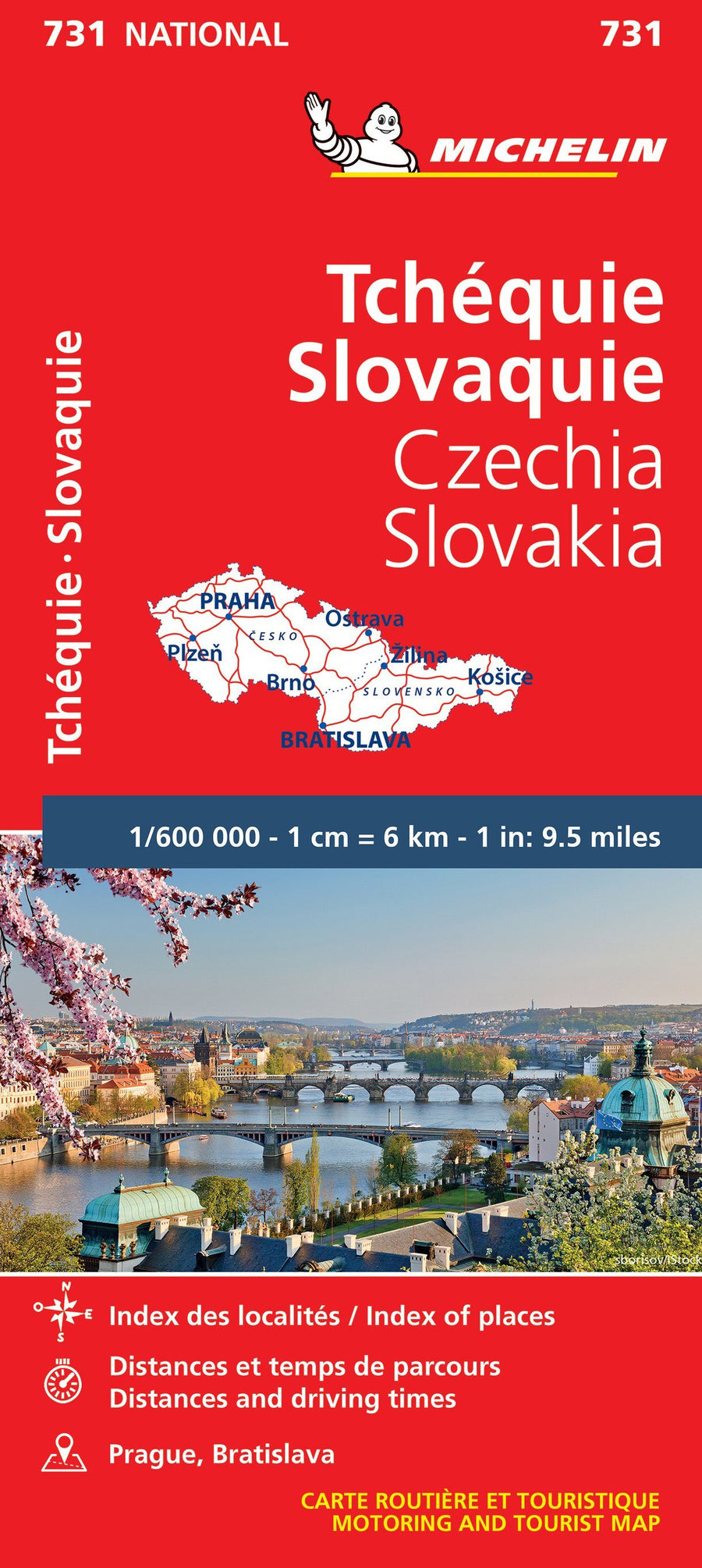 Carte routière n° 731 - République Tchèque, Slovaquie | Michelin carte pliée Michelin 