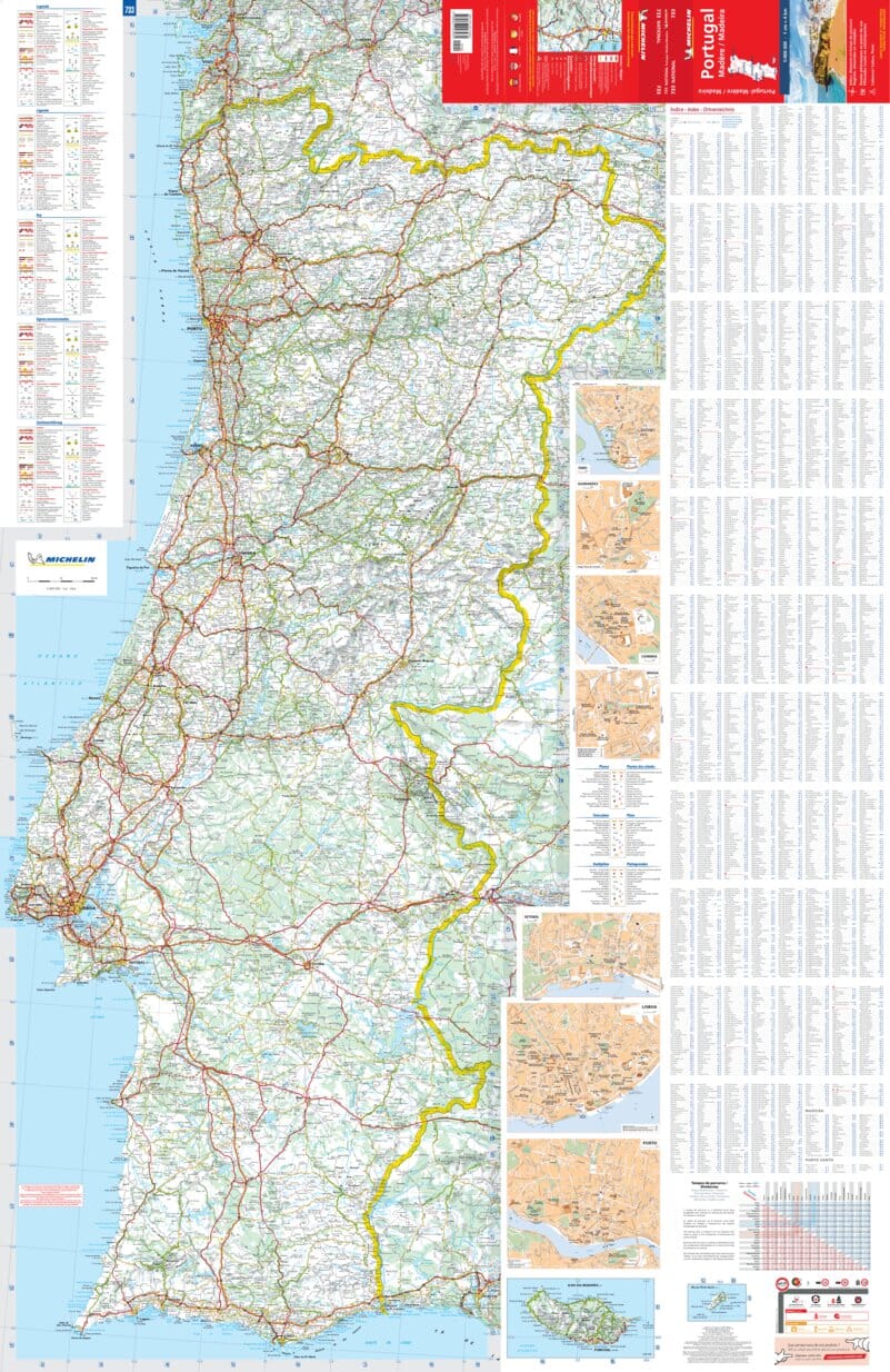 Carte routière n° 733 - Portugal & Madère 2022 | Michelin carte pliée Michelin 