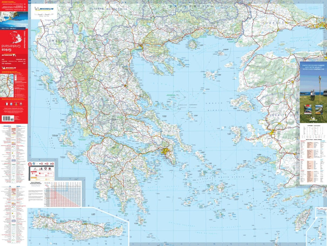 Carte routière n° 737 - Grèce | Michelin carte pliée Michelin 