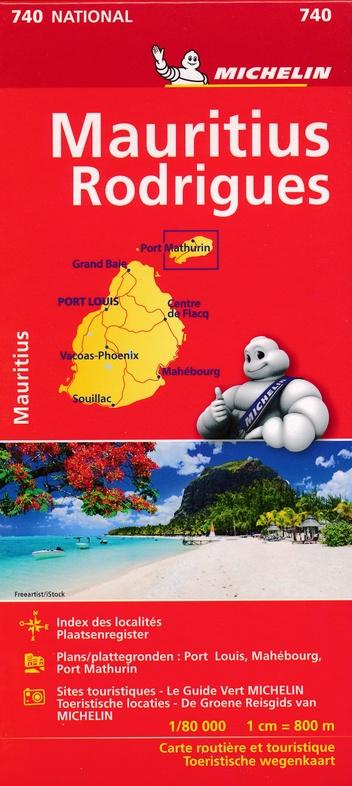 Carte routière n° 740 - Ile Maurice & Rodrigues | Michelin carte pliée Michelin 