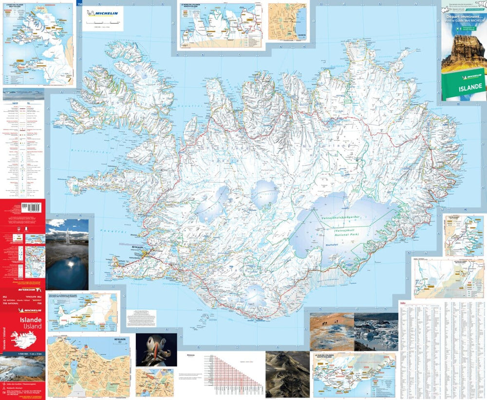 Carte routière n° 750 - Islande | Michelin carte pliée Michelin 