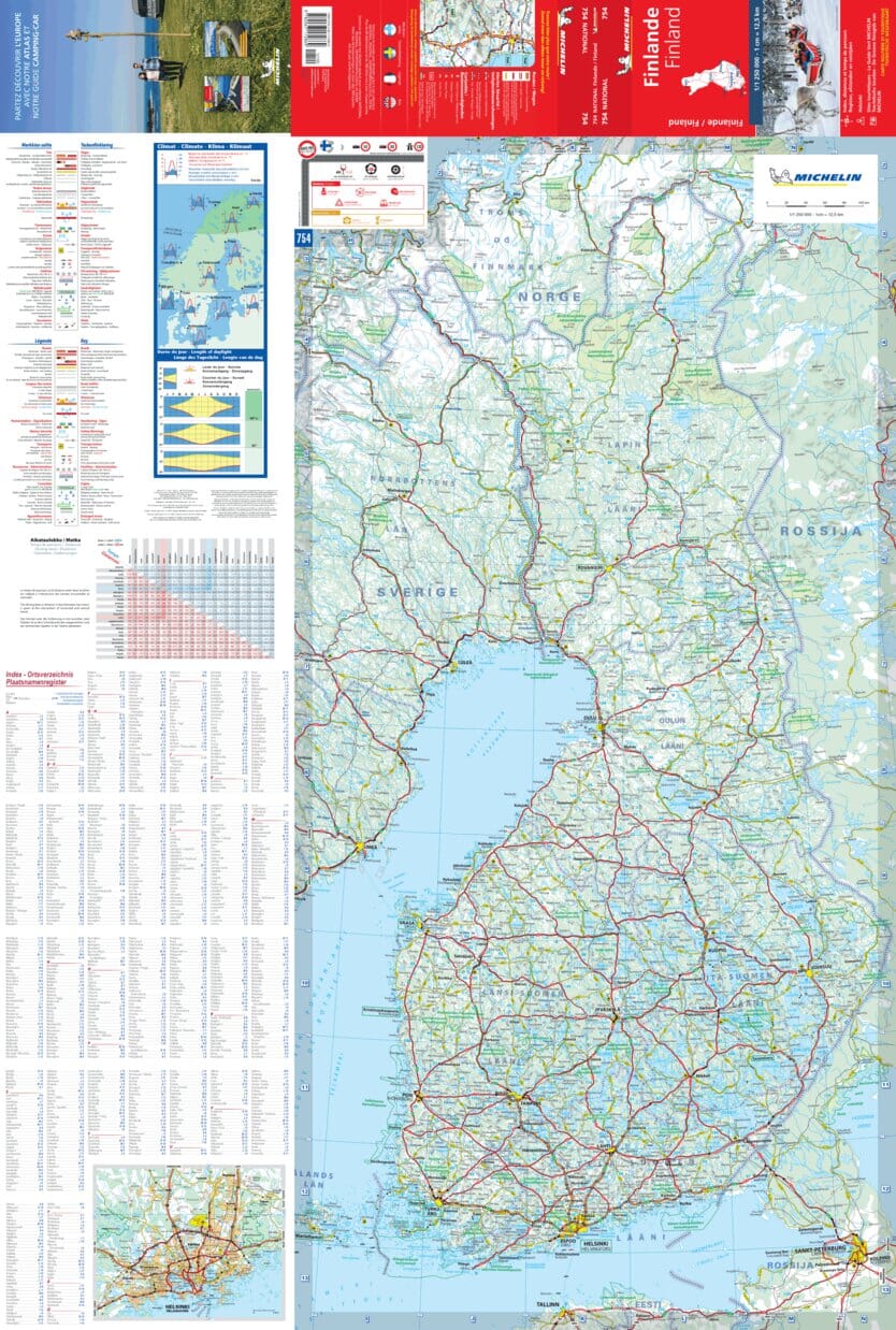 Carte routière n° 754 - Finlande | Michelin carte pliée Michelin 