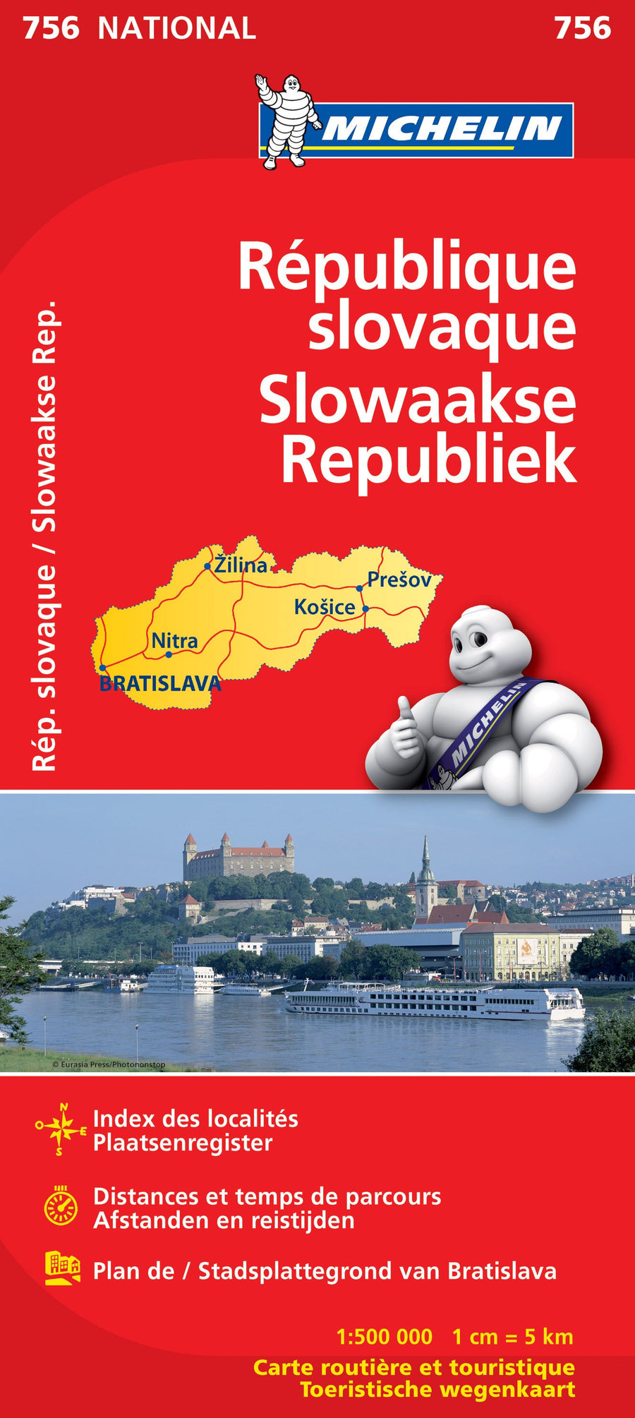 Carte routière n° 756 - Slovaquie | Michelin carte pliée Michelin 
