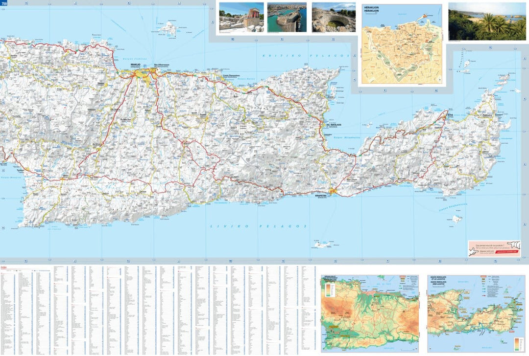 Carte routière n° 759 - Crète | Michelin carte pliée Michelin 