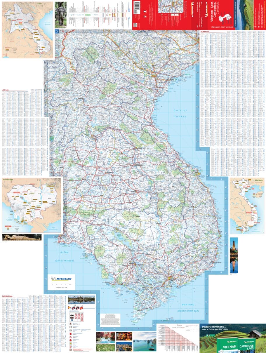 Carte routière n° 770 - Vietnam , Laos, Cambodge | Michelin carte pliée Michelin 