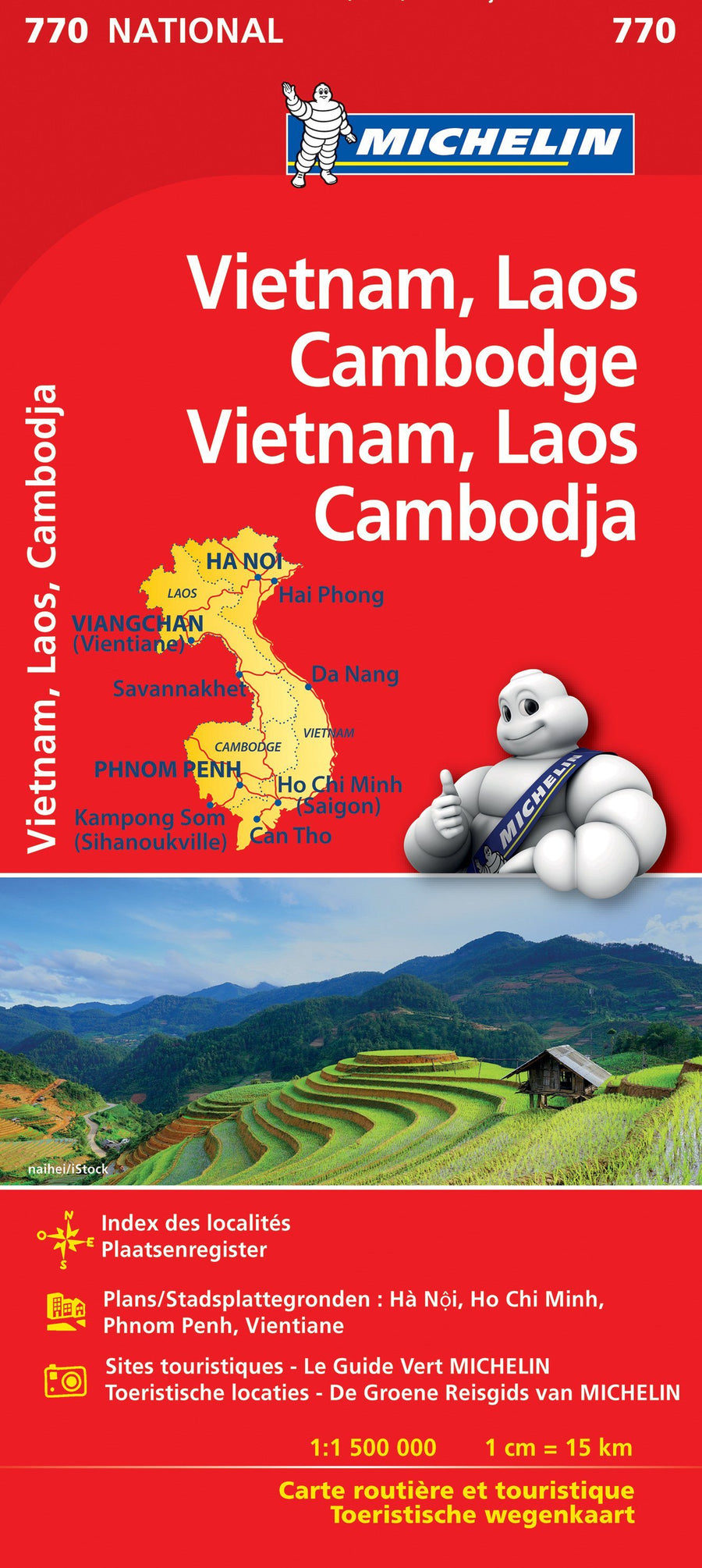 Carte routière n° 770 - Vietnam , Laos, Cambodge | Michelin carte pliée Michelin 