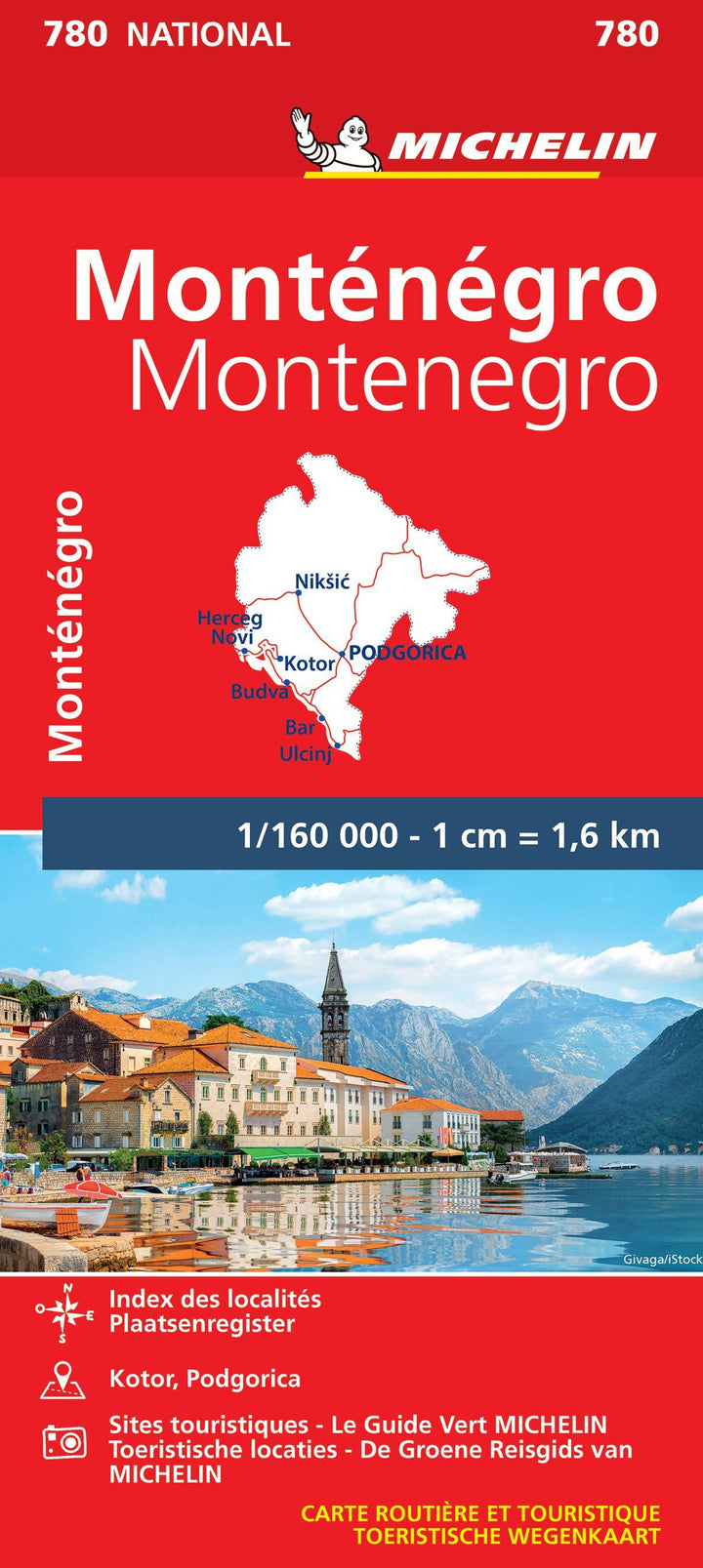 Carte routière n° 780 - Montenegro | Michelin carte pliée Michelin 