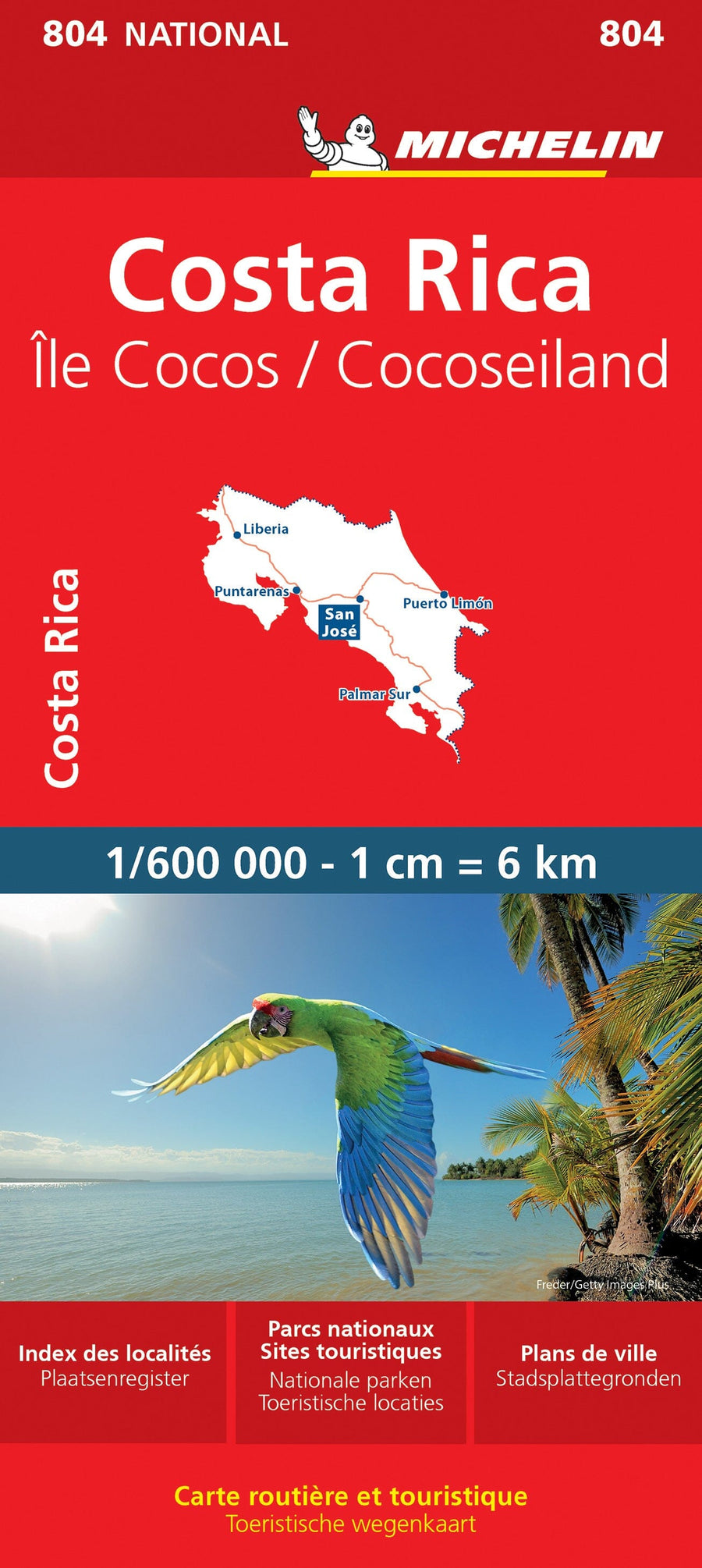 Carte routière n° 804 - Costa Rica | Michelin carte pliée Michelin 