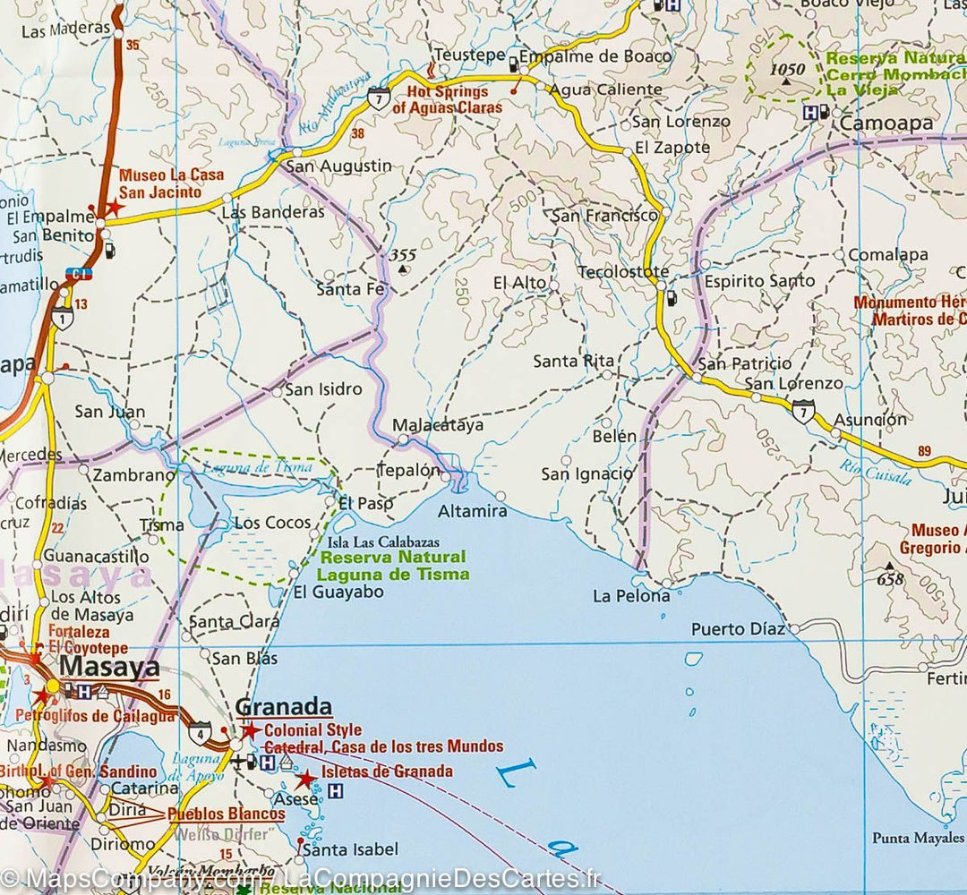 Carte routière - Nicaragua, Honduras & Salvador | Reise Know How carte pliée Reise Know-How 