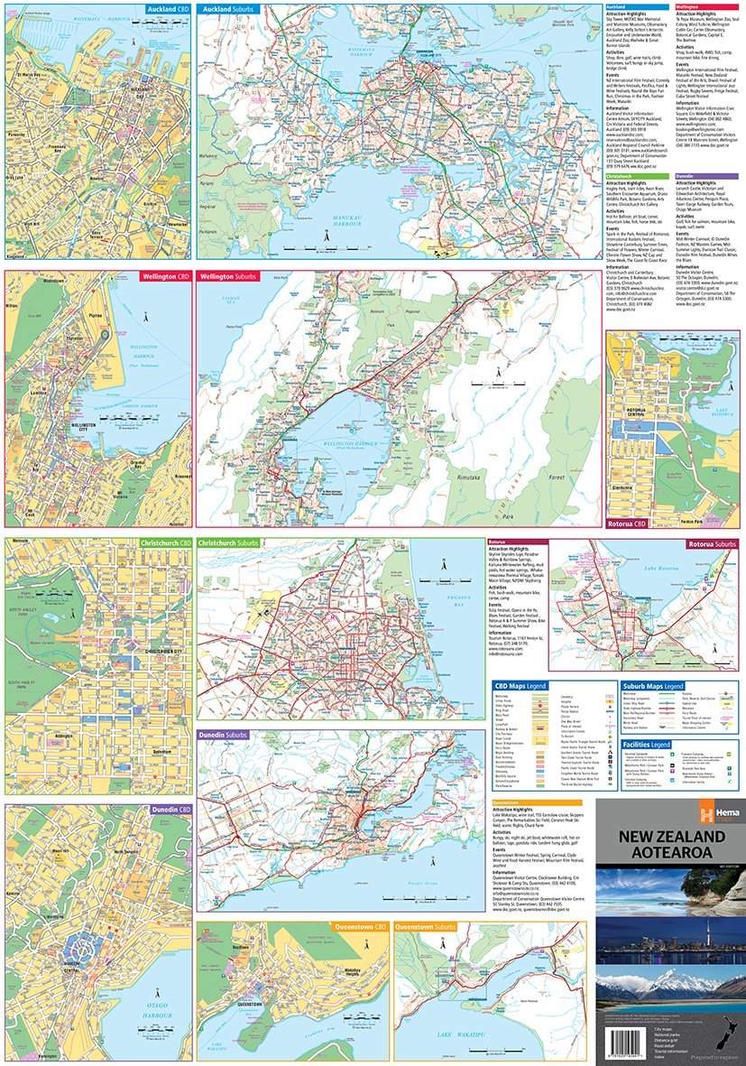 Carte routière - Nouvelle Zélande | Hema Maps carte pliée Hema Maps 